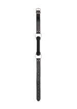 silicone bit gag with adjustable bonded leather straps - galeria 2