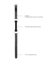 silicone bit gag with adjustable bonded leather straps - galeria 4