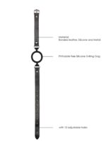 silicone ring gag with adjustable bonded leather straps - galeria 3