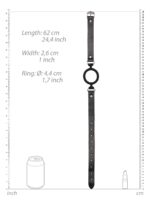 silicone ring gag with adjustable bonded leather straps - galeria 4