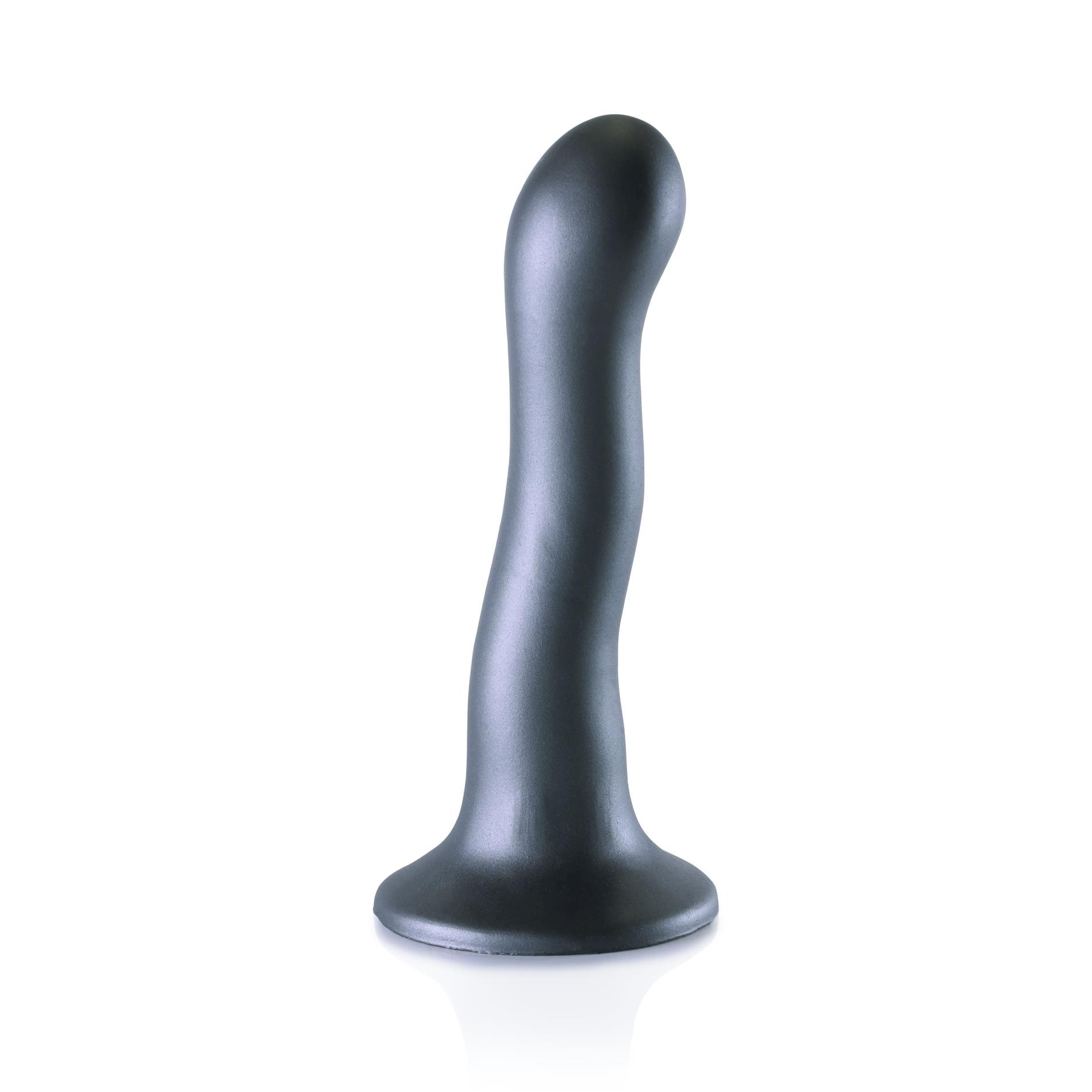 36-OU818GUN Ultra Soft Silicone Curvy G-Spot Dildo - 7'' / 17 cm - obrazek 1