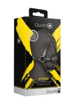 head harness with solid ball gag black - galeria 1