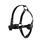 head harness with solid ball gag black - galeria 5