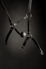 head harness with solid ball gag black - galeria 10