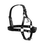 head harness with breathable ball gag and nose hooks black - galeria 6