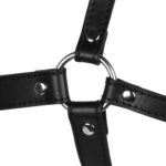 head harness with breathable ball gag and nose hooks black - galeria 9