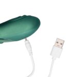 bent vibrating prostate massager with remote control metallic green - galeria 2