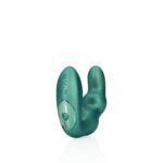 bent vibrating prostate massager with remote control metallic green - galeria 4