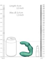 bent vibrating prostate massager with remote control metallic green - galeria 7