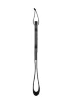wooden handle belt whip slapper leather black - galeria 2