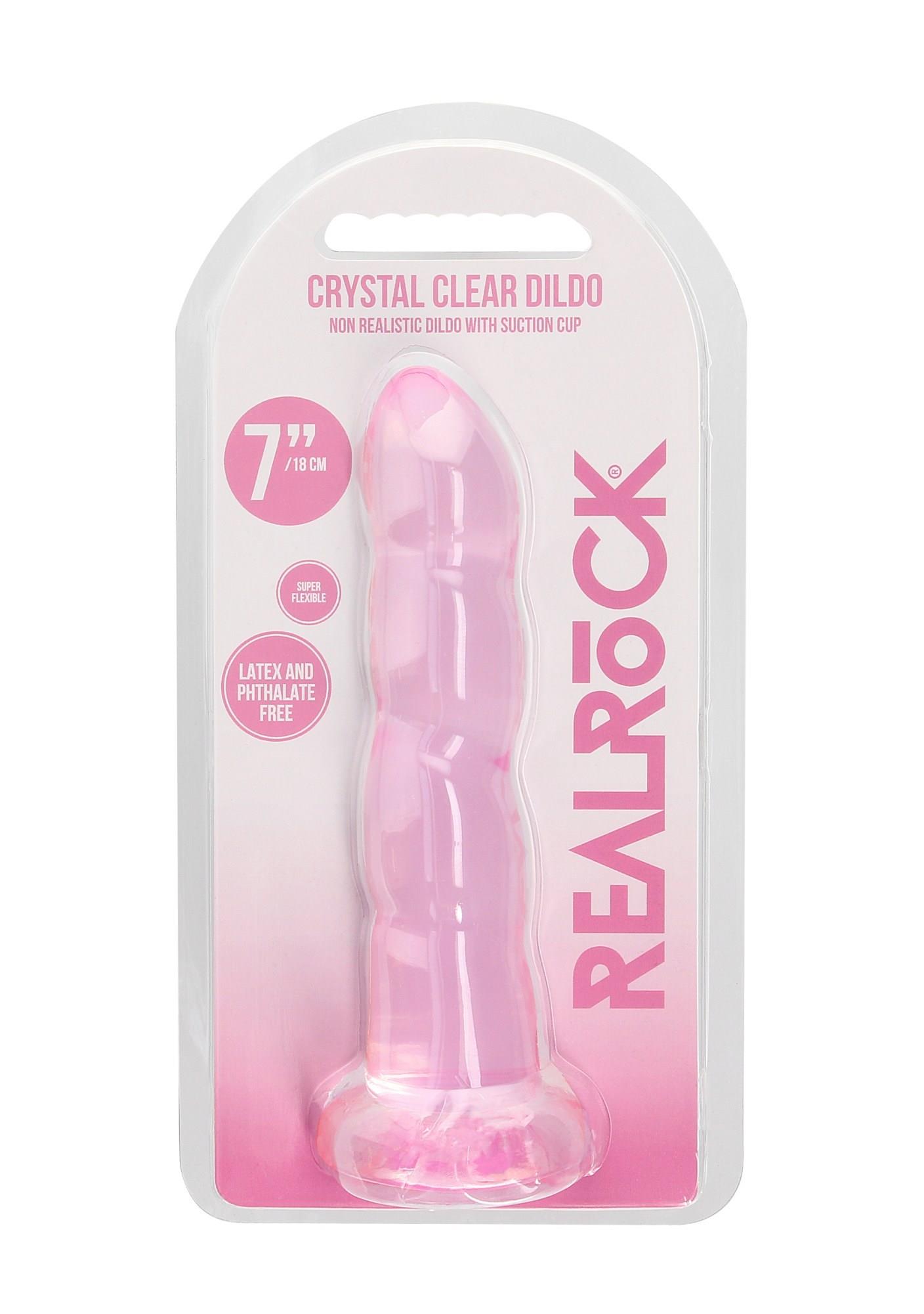 36-REA110PNK Non Realistic Dildo with Suction Cup - 7""""/ 17 cm - obrazek 1