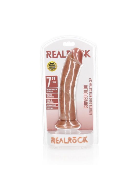 curved realistic dildo with suction cup 7 18 cm - zdjęcie produktu