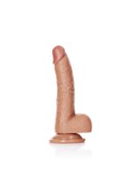 curved realistic dildo balls suction cup 7 18 cm - galeria 2