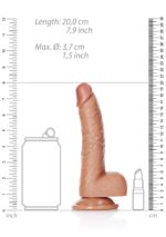 curved realistic dildo balls suction cup 7 18 cm - galeria 6