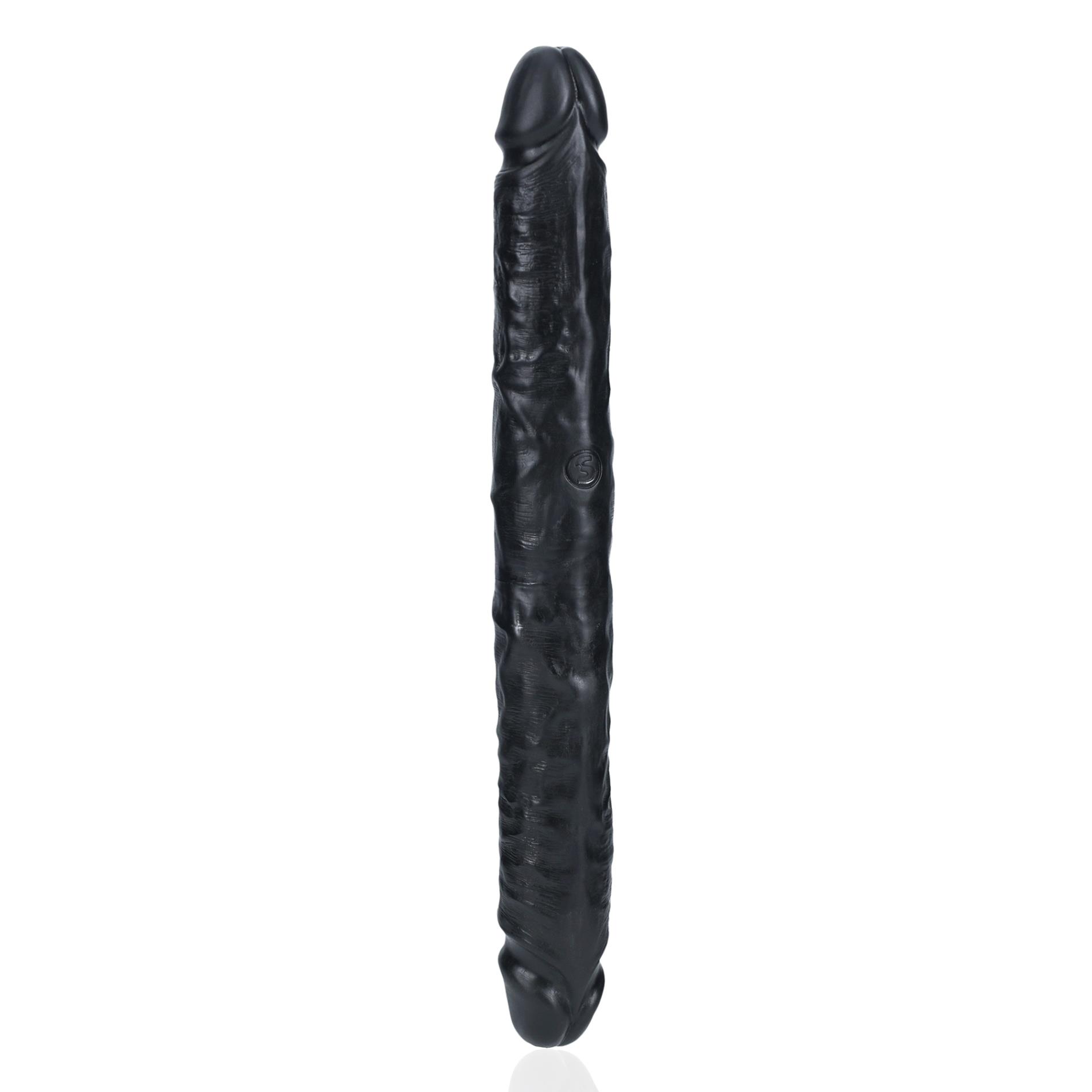 36-REA183BLK Slim Double Ended Dong 12"" - obrazek 1