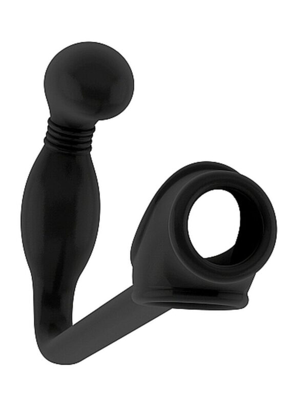 no 2 butt plug with cockring black - zdjęcie produktu