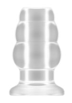 no 51 large hollow tunnel butt plug 5 inch translucent - zdjęcie produktu