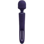 vive kiku rechargeable double ended wand with innovative g spot flapping stimulator purple - galeria 1