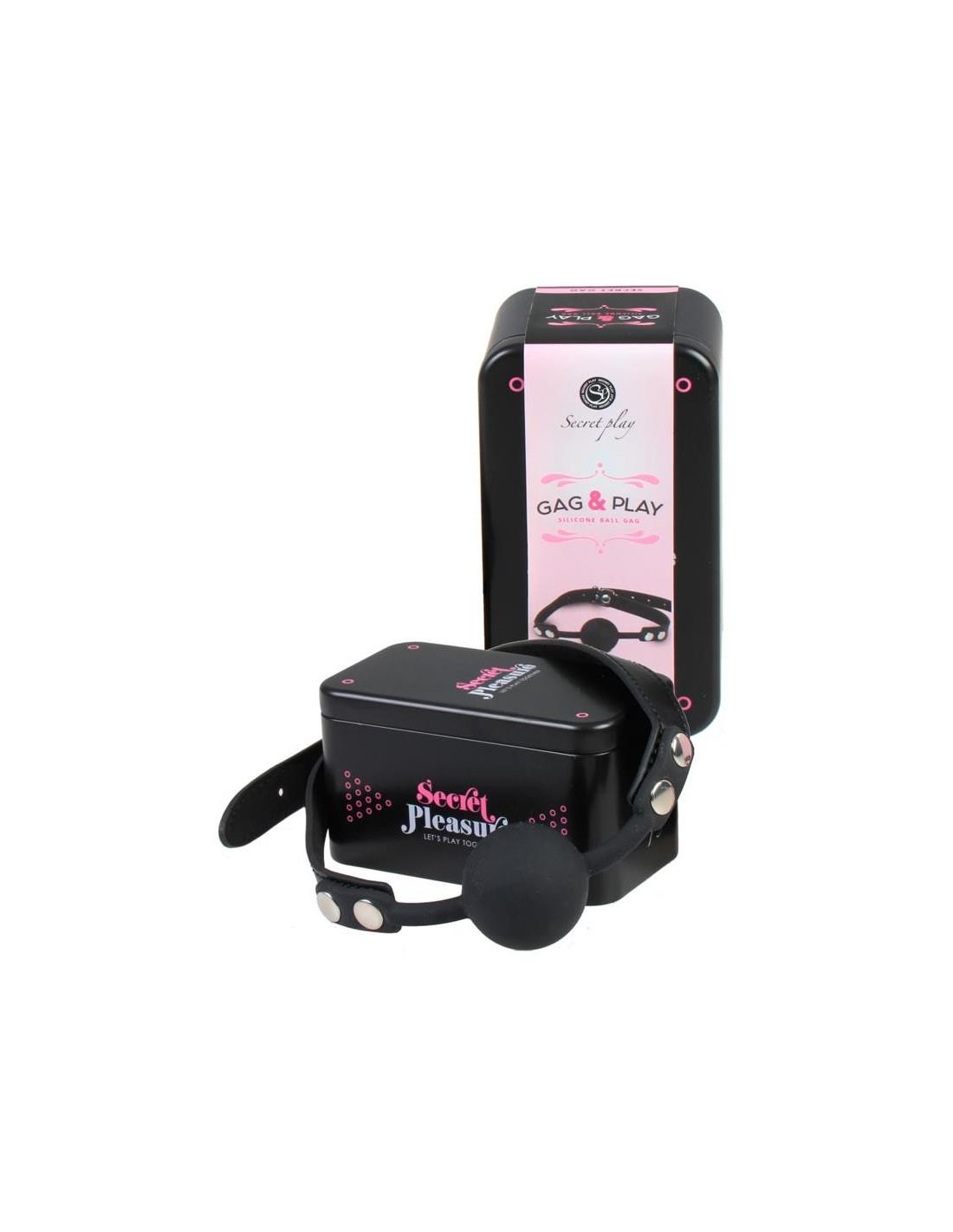 37-6142K Knebel-Silicone Ball Gag Black - obrazek 1