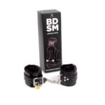 kajdanki black bondage handcuffs bdsm - galeria 1