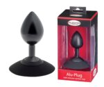 malesation alu plug with suction cup medium black - zdjęcie produktu