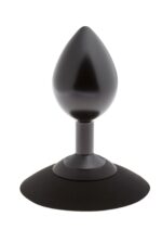 malesation alu plug with suction cup medium black - galeria 1