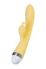 vibrator with clitoral stimulator flovetta by toyfa aster silicone yellow 22 cm - galeria 4