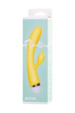 vibrator with clitoral stimulator flovetta by toyfa aster silicone yellow 22 cm - galeria 6