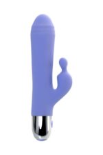 vibrator with clitoral stimulation flovetta crocus silicone purple 17 5 cm - galeria 2