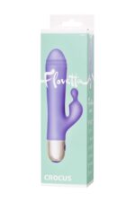 vibrator with clitoral stimulation flovetta crocus silicone purple 17 5 cm - galeria 7