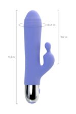 vibrator with clitoral stimulation flovetta crocus silicone purple 17 5 cm - galeria 9