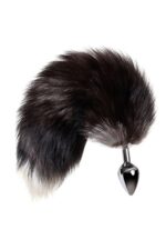 silver anal plug with a fox tail - galeria 2