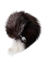 silver anal plug with a fox tail - galeria 3