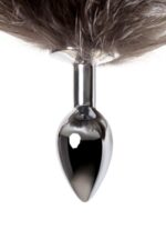 silver anal plug with a fox tail - galeria 7