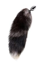 silver anal plug with a fox tail 2 - galeria 1