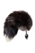 silver anal plug with a fox tail 2 - galeria 2