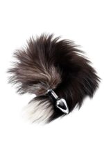 silver anal plug with a fox tail 2 - galeria 3