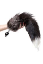 silver anal plug with a fox tail 2 - galeria 4