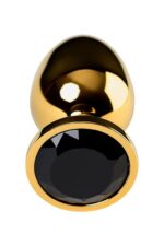 gold anal plug toyfa metal with pink round shaped gem - galeria 2