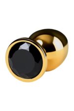 gold anal plug toyfa metal with pink round shaped gem - galeria 3