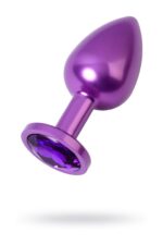 purple anal plug toyfa metalwith a amethyst colored gem - zdjęcie produktu