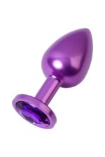 purple anal plug toyfa metalwith a amethyst colored gem - galeria 1