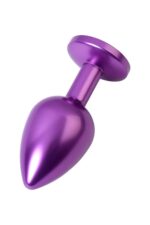 purple anal plug toyfa metalwith a amethyst colored gem - galeria 2