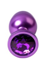 purple anal plug toyfa metalwith a amethyst colored gem - galeria 3