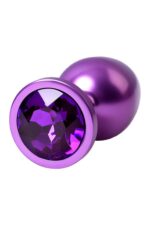 purple anal plug toyfa metalwith a amethyst colored gem - galeria 4