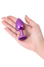 purple anal plug toyfa metalwith a amethyst colored gem - galeria 5