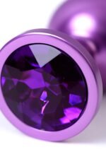 purple anal plug toyfa metalwith a amethyst colored gem - galeria 7
