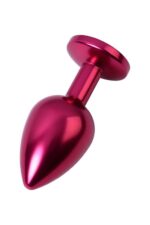 red anal plug toyfa metal with black gem - galeria 2