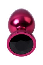 red anal plug toyfa metal with black gem - galeria 3