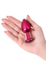 red anal plug toyfa metal with black gem - galeria 5